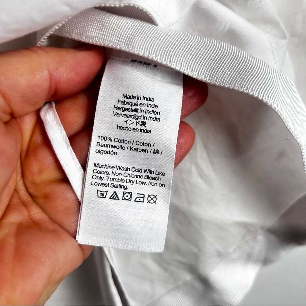 J.Crew Ciel Top in Cotton Poplin White XS w belt NEW! - Picture 9 of 13